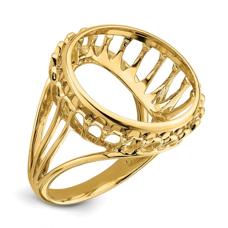 18 mm 14k Yellow Gold coin bezel for 17.8 mm Coin