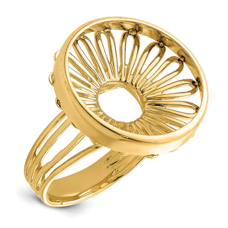 18 mm 14k Yellow Gold coin bezel for 17.8 mm Coin