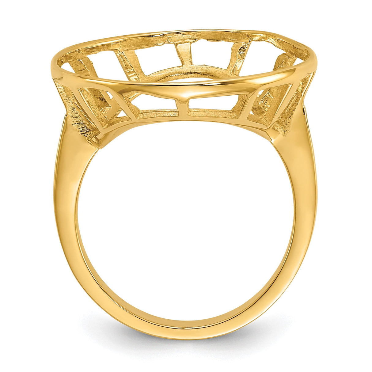 18 mm 14k Yellow Gold coin bezel for 17.8 mm Coin — alternate view
