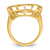 18 mm 14k Yellow Gold coin bezel for 17.8 mm Coin — alternate view