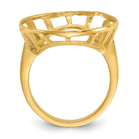 18 mm 14k Yellow Gold coin bezel for 17.8 mm Coin — alternate view