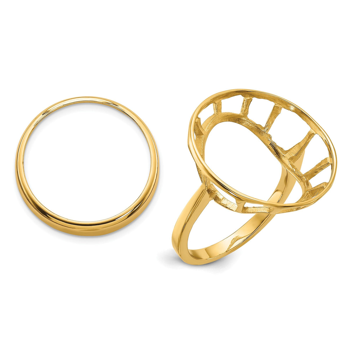 18 mm 14k Yellow Gold coin bezel for 17.8 mm Coin — additional image