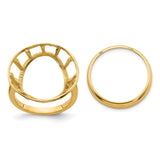 18 mm 14k Yellow Gold coin bezel for 17.8 mm Coin