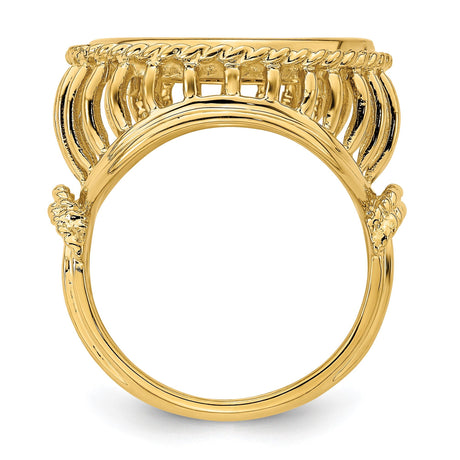 18 mm 14k Yellow Gold coin bezel for 17.8 mm Coin — alternate view