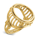 18 mm 14k Yellow Gold coin bezel for 17.8 mm Coin