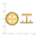 18 mm 14k Yellow Gold coin bezel for 18 mm Coin — size reference (ruler)
