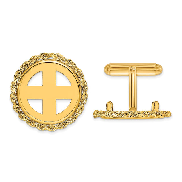 18 mm 14k Yellow Gold coin bezel for 18 mm Coin