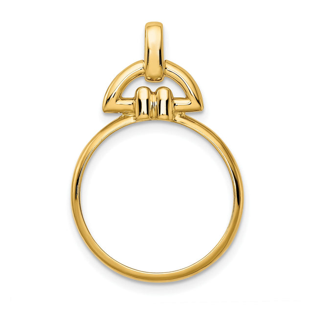 18 mm 14k Yellow Gold coin bezel for 18 mm Coin