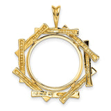 18 mm 14k Yellow Gold coin bezel for 18 mm Coin — additional image