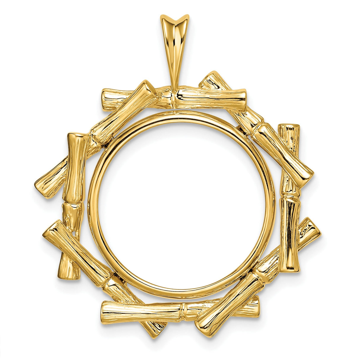 18 mm 14k Yellow Gold coin bezel for 18 mm Coin