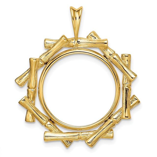 18 mm 14k Yellow Gold coin bezel for 18 mm Coin