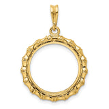 18 mm 14k Yellow Gold coin bezel for 18 mm Coin — additional image