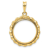 18 mm 14k Yellow Gold coin bezel for 18 mm Coin