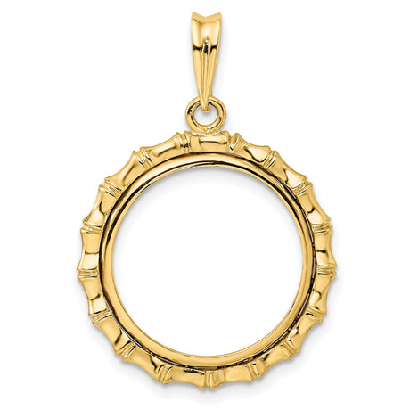 18 mm 14k Yellow Gold coin bezel for 18 mm Coin