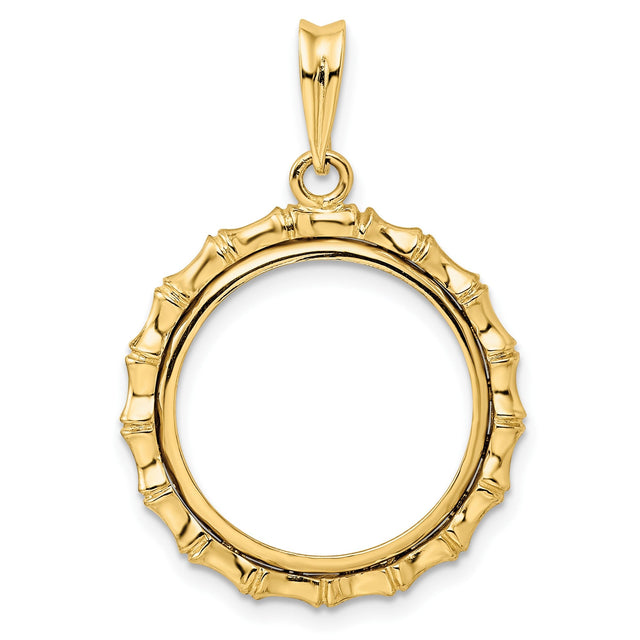 18 mm 14k Yellow Gold coin bezel for 18 mm Coin