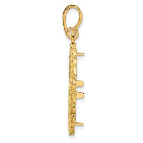 18 mm 14k Yellow Gold coin bezel for 18 mm Coin — alternate view