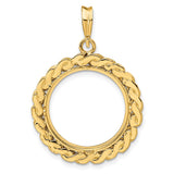 18 mm 14k Yellow Gold coin bezel for 18 mm Coin — additional image