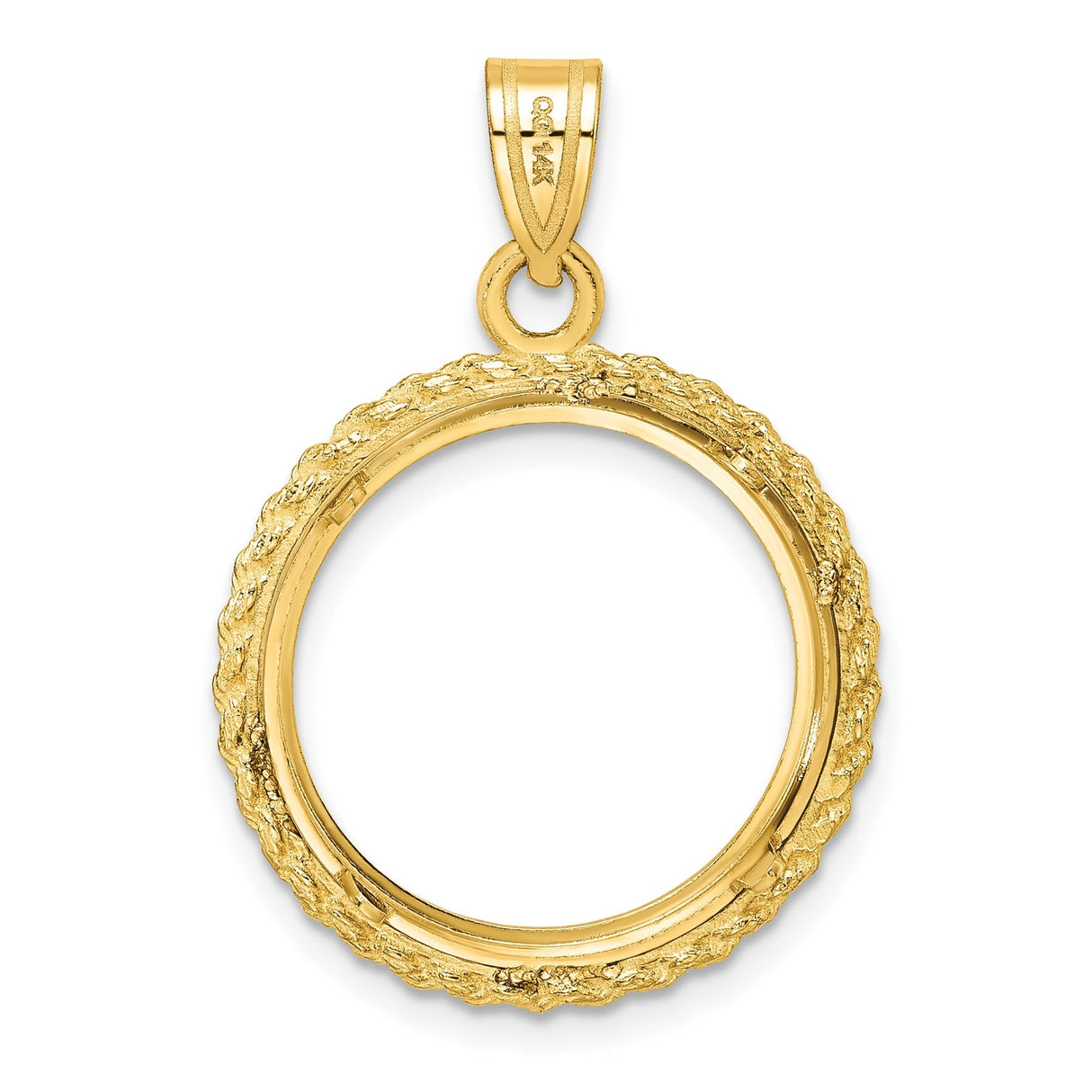 18 mm 14k Yellow Gold coin bezel for 18 mm Coin — additional image