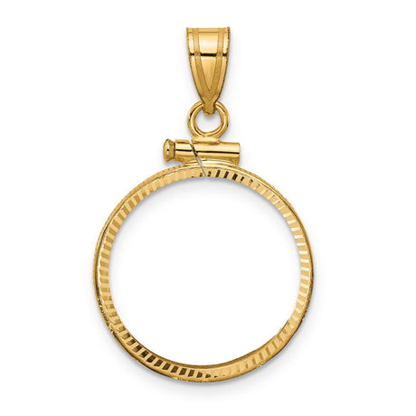 18 mm 14k Yellow Gold coin bezel for 18 mm Coin
