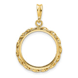 18 mm 14k Yellow Gold coin bezel for 18 mm Coin — additional image