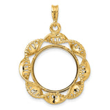 18 mm 14k Yellow Gold coin bezel for 18 mm Coin — additional image