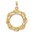 18 mm 14k Yellow Gold coin bezel for 18 mm Coin