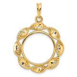 18 mm 14k Yellow Gold coin bezel for 18 mm Coin