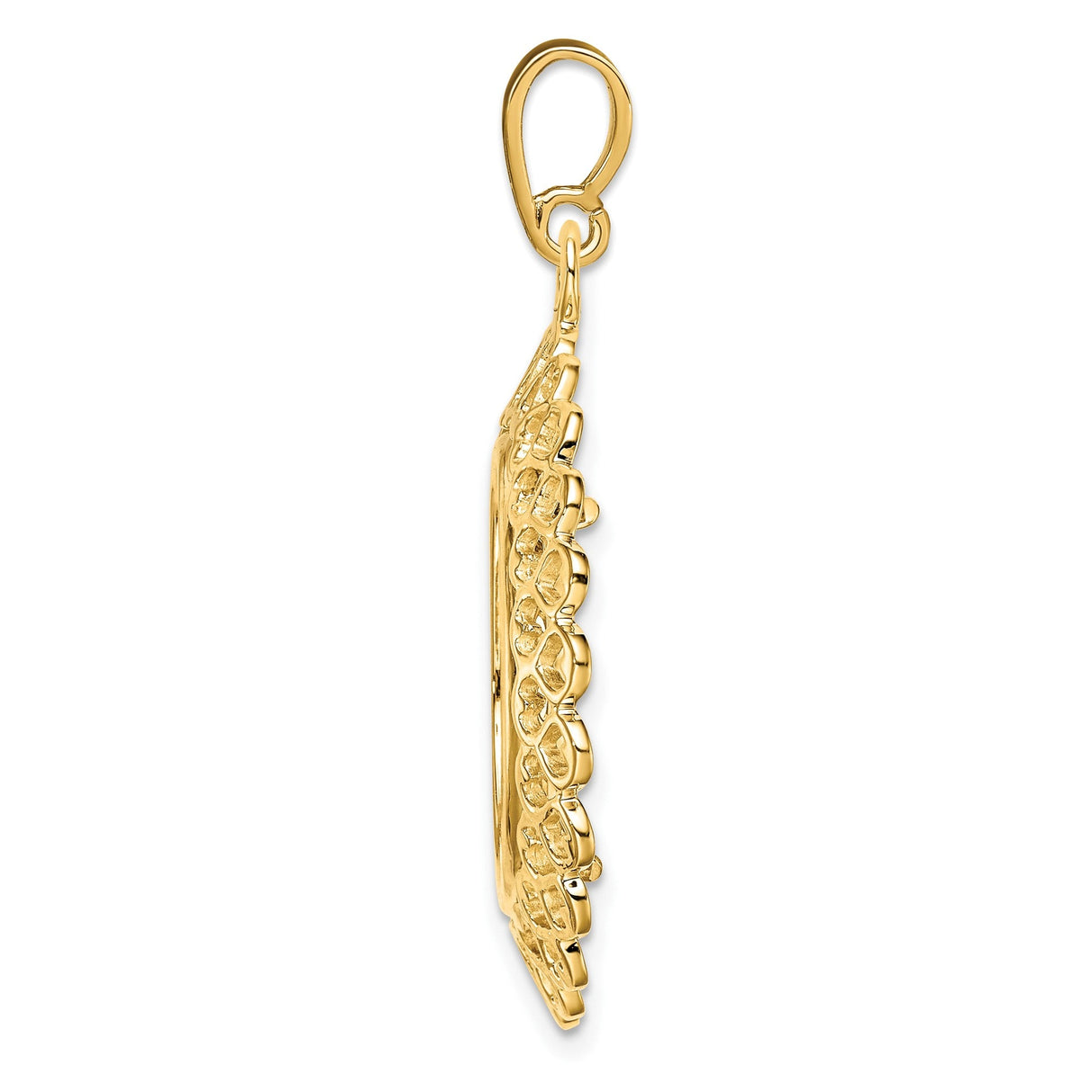 18 mm 14k Yellow Gold coin bezel for 18 mm Coin — alternate view