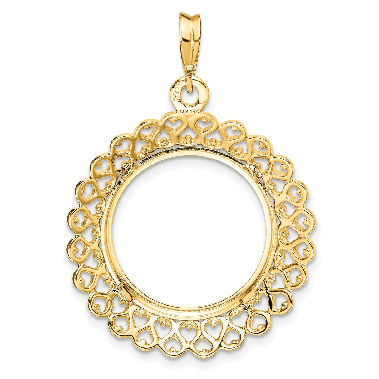 18 mm 14k Yellow Gold coin bezel for 18 mm Coin — additional image