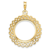 18 mm 14k Yellow Gold coin bezel for 18 mm Coin — additional image