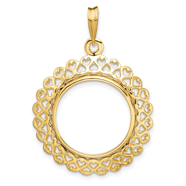18 mm 14k Yellow Gold coin bezel for 18 mm Coin