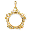 18 mm 14k Yellow Gold coin bezel for 18 mm Coin