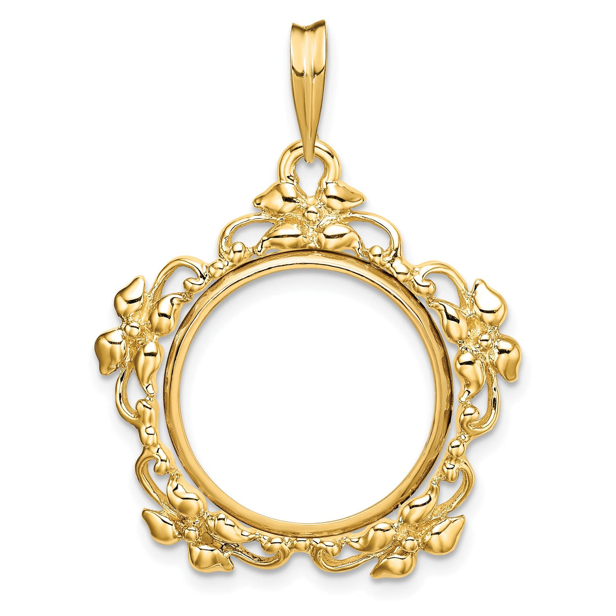 18 mm 14k Yellow Gold coin bezel for 18 mm Coin