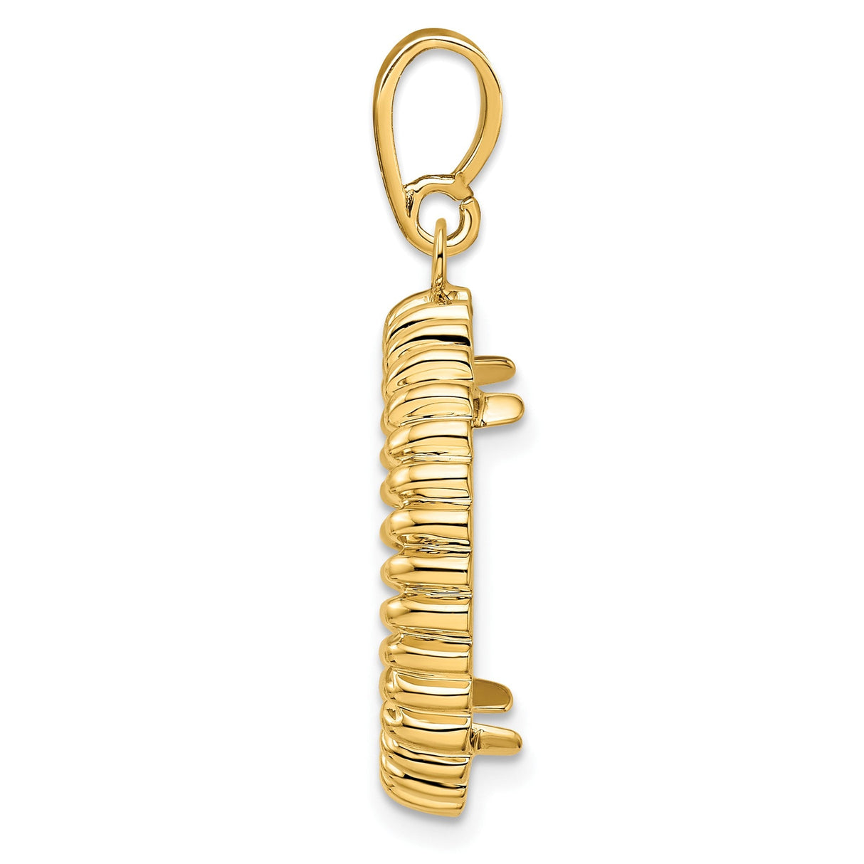 18 mm 14k Yellow Gold coin bezel for 18 mm Coin — alternate view