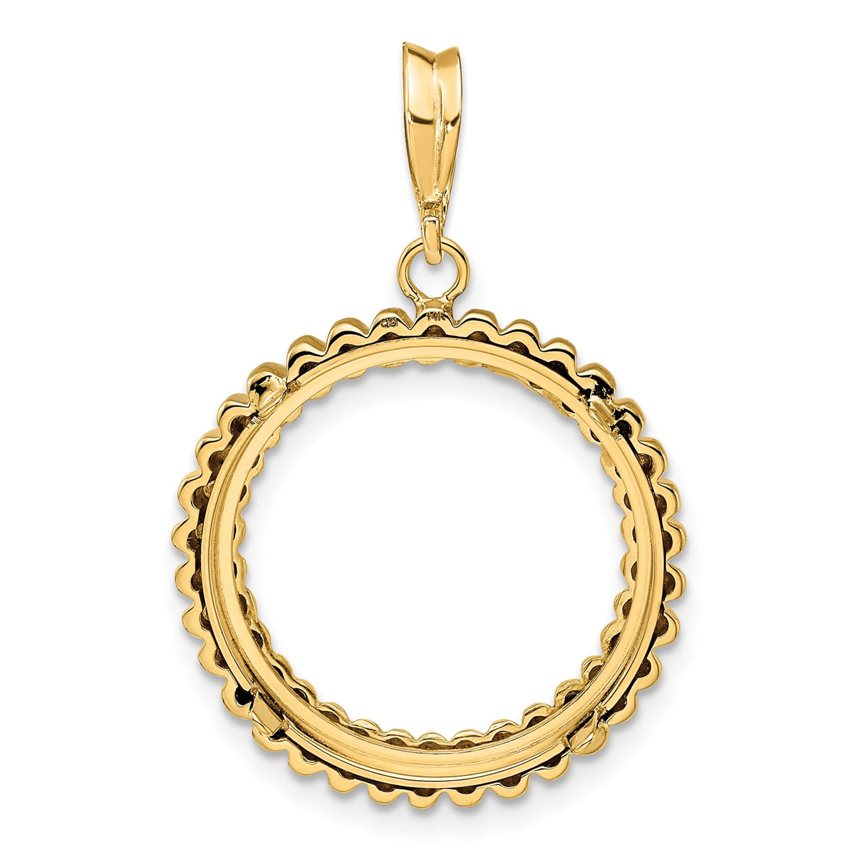 18 mm 14k Yellow Gold coin bezel for 18 mm Coin — additional image