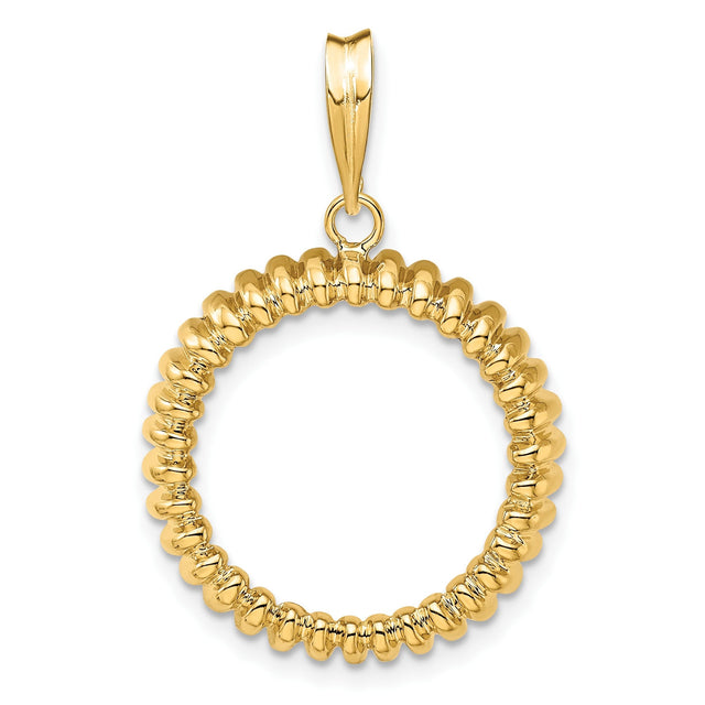 18 mm 14k Yellow Gold coin bezel for 18 mm Coin