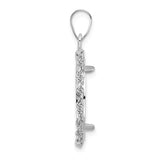 18 mm 14k White Gold coin bezel for 18 mm Coin — alternate view