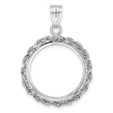 18 mm 14k White Gold coin bezel for 18 mm Coin — additional image