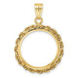 18 mm 14k Yellow Gold coin bezel for 18 mm Coin — additional image