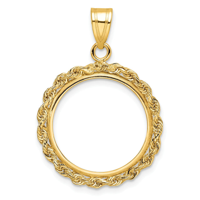 18 mm 14k Yellow Gold coin bezel for 18 mm Coin