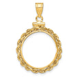 18 mm 10k Yellow Gold coin bezel for 18 mm Coin