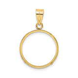 18 mm 14k Yellow Gold coin bezel for 18 mm Coin — additional image
