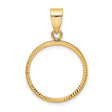 18 mm 14k Yellow Gold coin bezel for 18 mm Coin