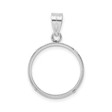18 mm 14k White Gold coin bezel for 18 mm Coin — additional image
