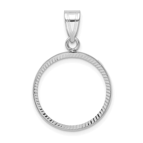 18 mm 14k White Gold coin bezel for 18 mm Coin