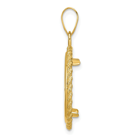 18 mm 14k Yellow Gold coin bezel for 18 mm Coin — alternate view