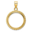 18 mm 14k Yellow Gold coin bezel for 18 mm Coin