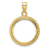 18 mm 14k Yellow Gold coin bezel for 18 mm Coin