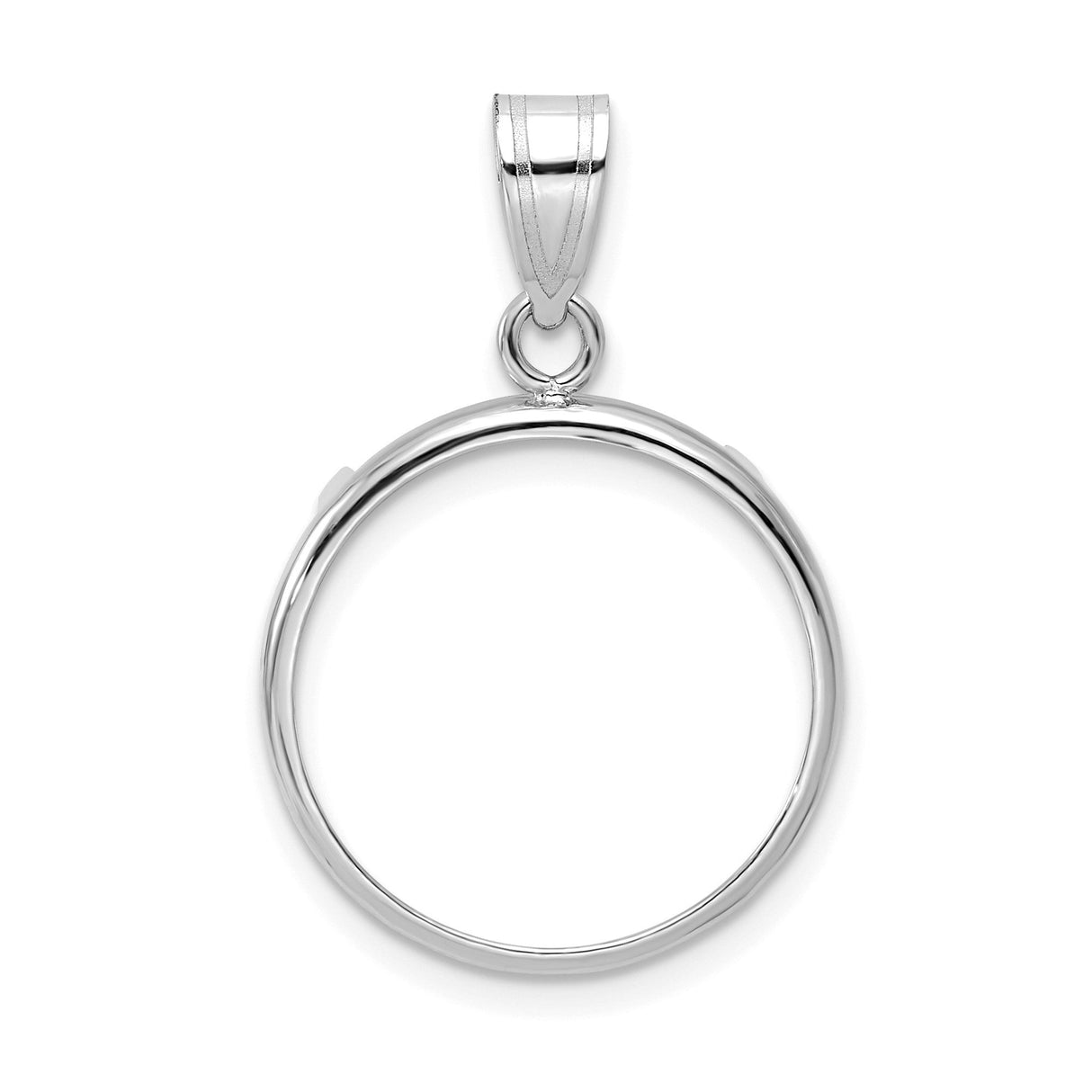 18 mm 14k White Gold coin bezel for 18 mm Coin