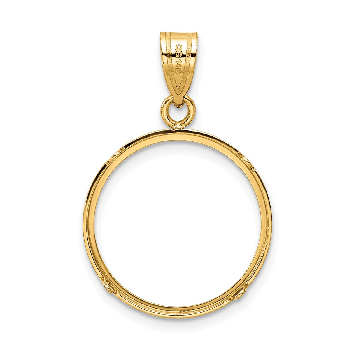18 mm 14k Yellow Gold coin bezel for 18 mm Coin — additional image